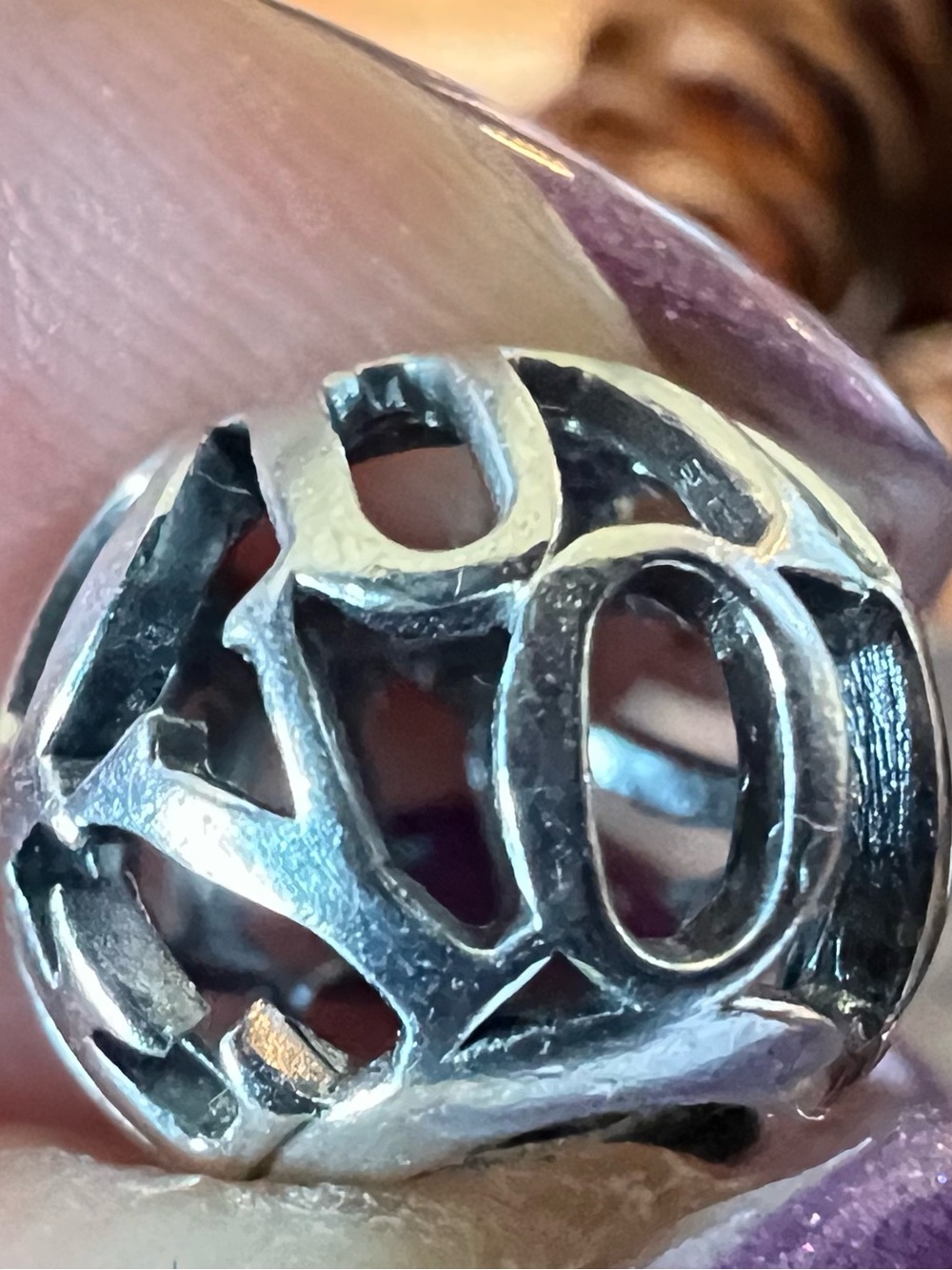 Authentic Pandora Charm I Love You Script Charm Openwork Script - Picture 4 of 5